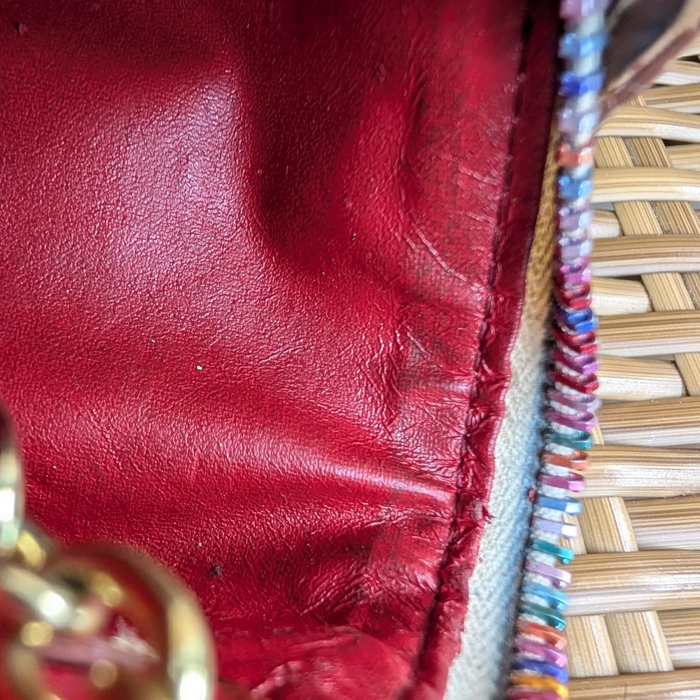 Dooney & Bourke Multicolor Graffiti Doodle Card Holder Coin Wallet Key Chain - Picture 13 of 15